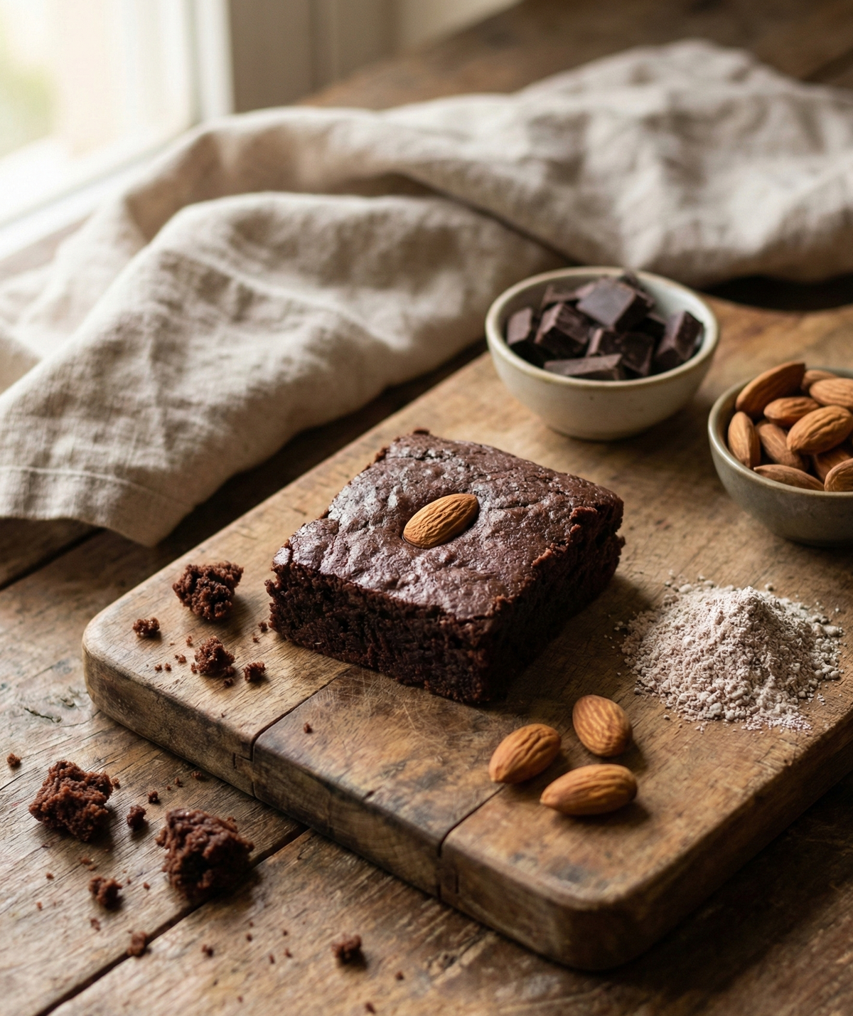 Ragi Almond Brownie