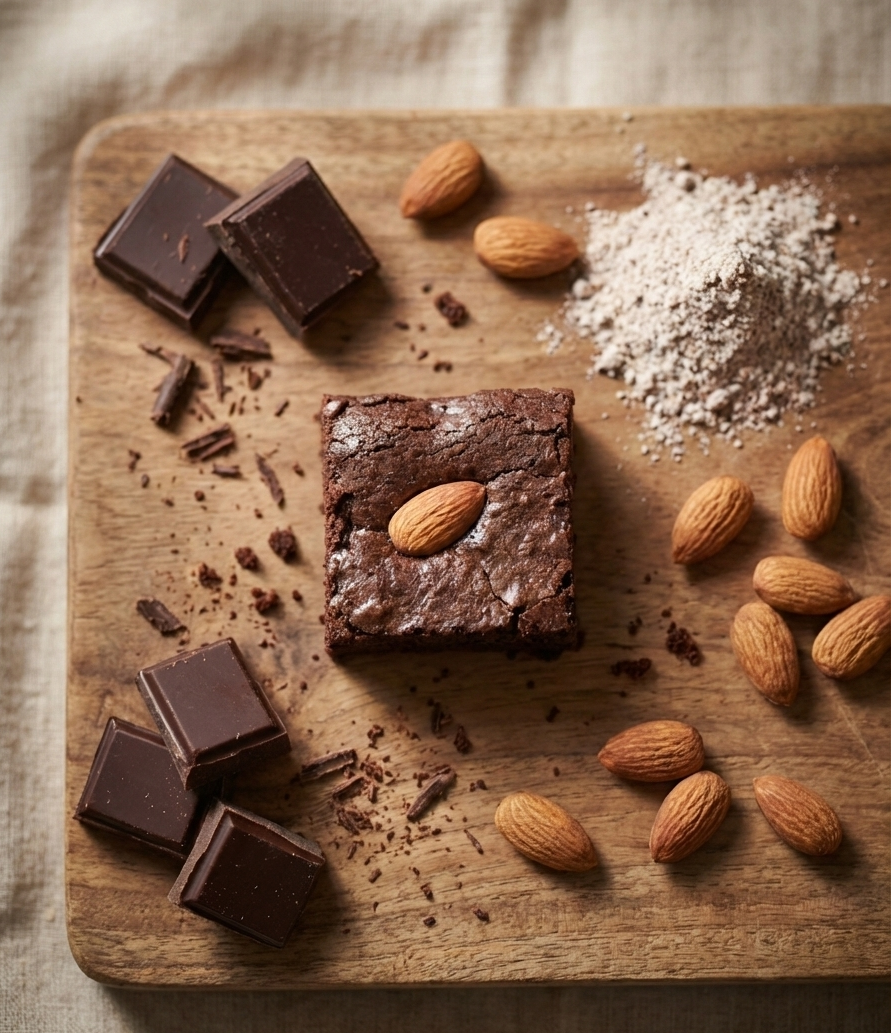 Ragi Almond Brownie